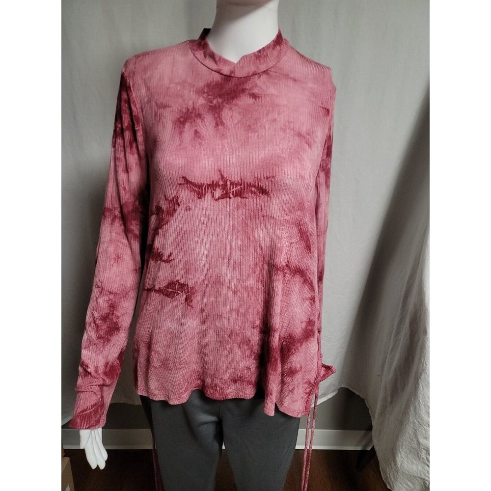 Blushing Heart Pink Long Sleeve Blouse Size L